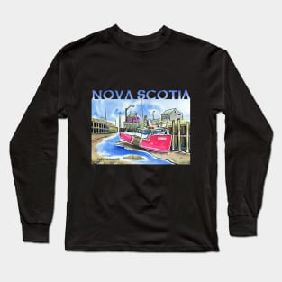 Fundy Tide Halls Harbour Nova Scotia Long Sleeve T-Shirt